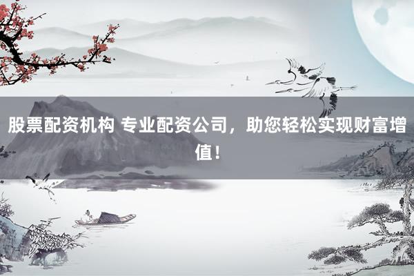 股票配资机构 专业配资公司，助您轻松实现财富增值！