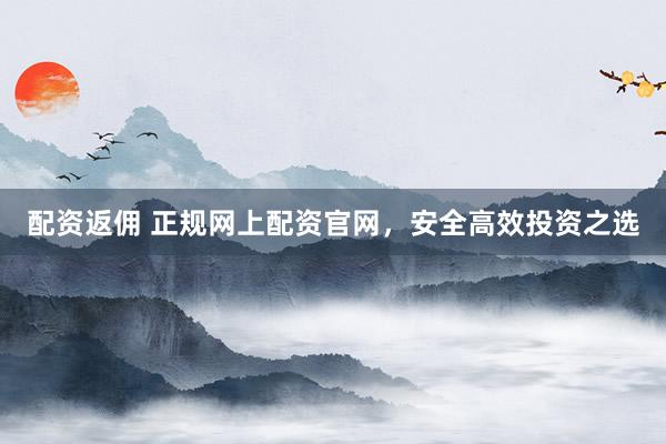 配资返佣 正规网上配资官网，安全高效投资之选