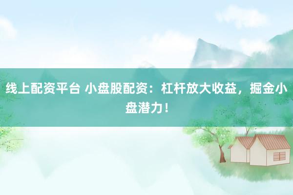 线上配资平台 小盘股配资：杠杆放大收益，掘金小盘潜力！