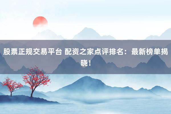 股票正规交易平台 配资之家点评排名：最新榜单揭晓！
