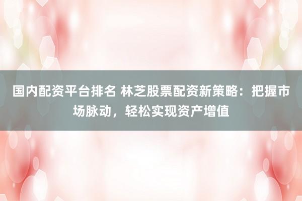 国内配资平台排名 林芝股票配资新策略：把握市场脉动，轻松实现资产增值