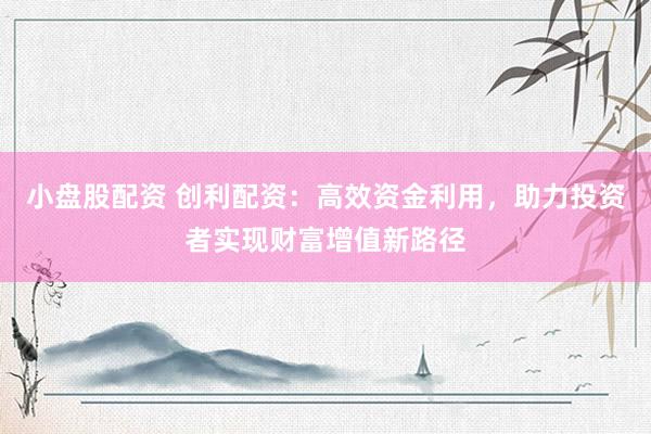 小盘股配资 创利配资：高效资金利用，助力投资者实现财富增值新路径