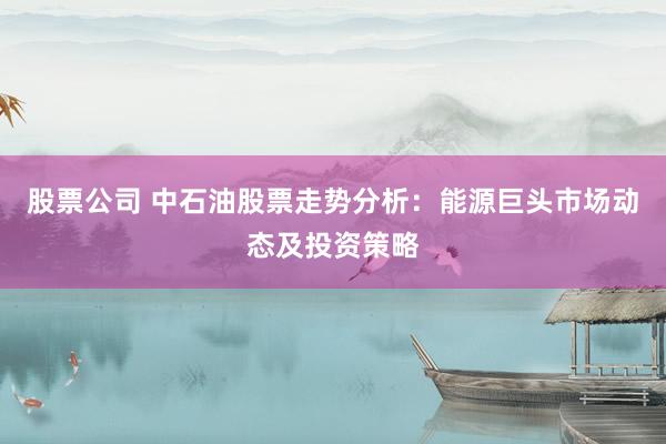 股票公司 中石油股票走势分析：能源巨头市场动态及投资策略