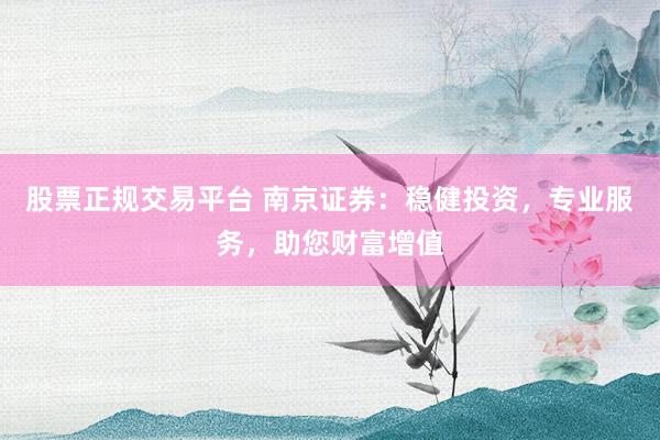 股票正规交易平台 南京证券：稳健投资，专业服务，助您财富增值