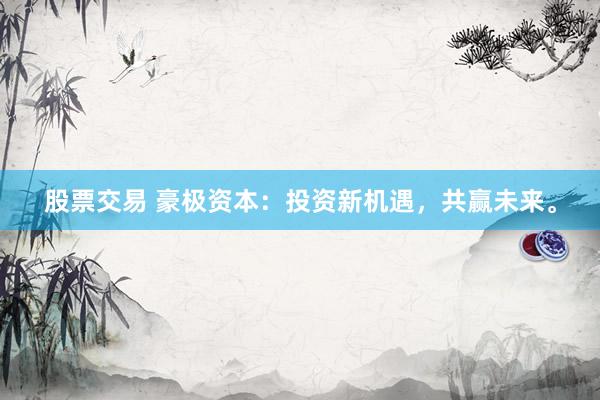 股票交易 豪极资本：投资新机遇，共赢未来。