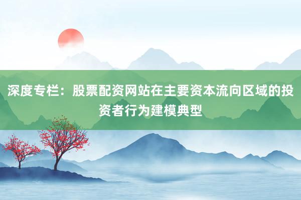 深度专栏:股票配资网站在主要资本流向区域的投资者行为建模典型